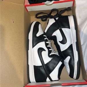 Black and White High-Top Nike Sneakers